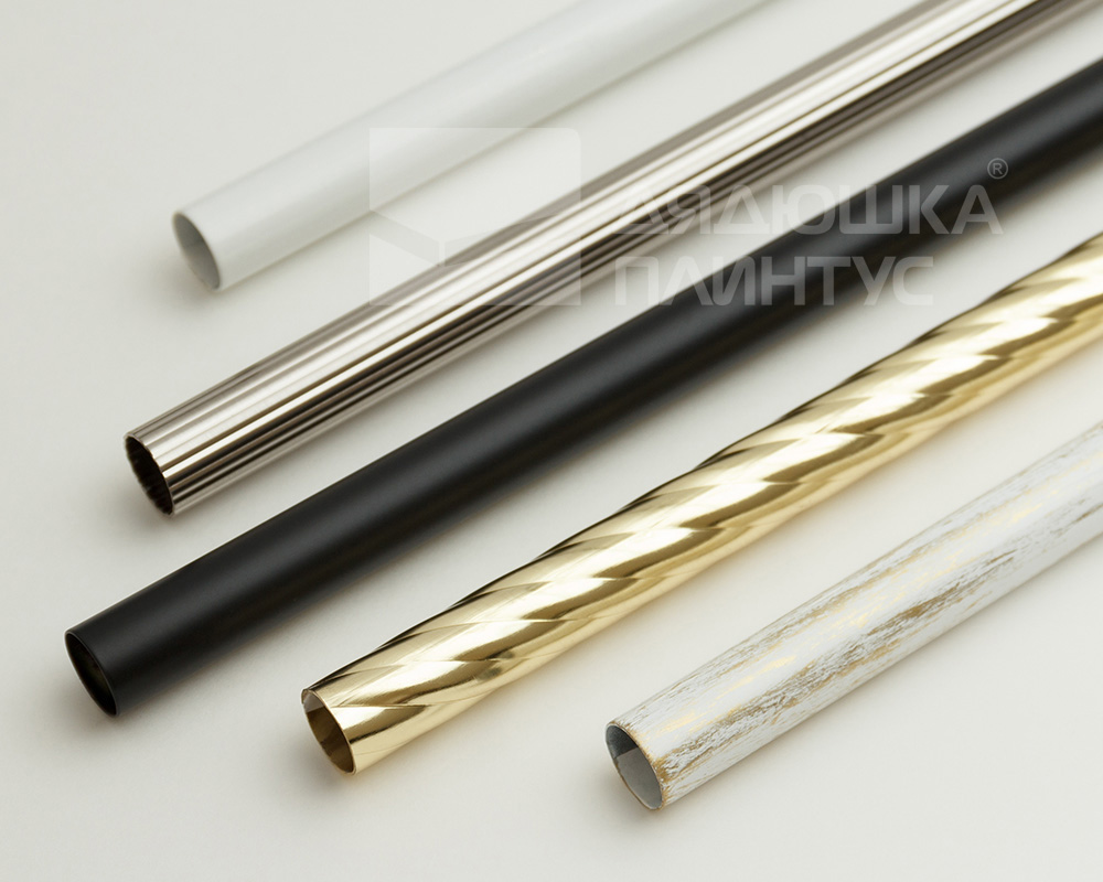 Карниз двухрядный кованый УЮТ D25мм 4,0м Черный