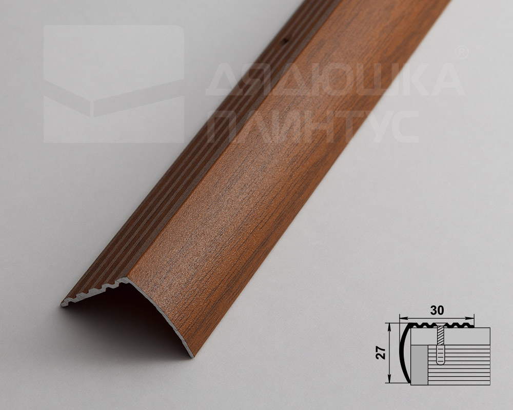 Порог угловой ПУ 04.900.088 Орех