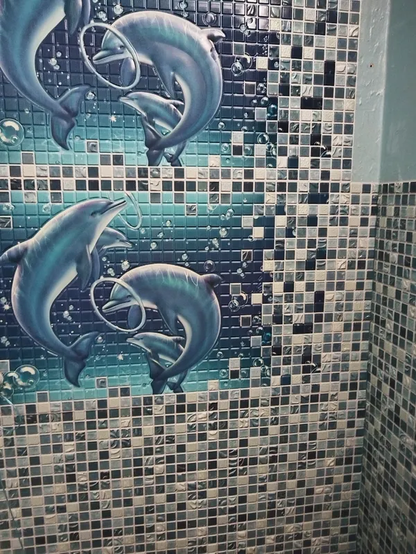 Панель ПВХ ГРЕЙС 955*480 10шт/уп Мозаика Синяя. Цена указана за 4,7 м²