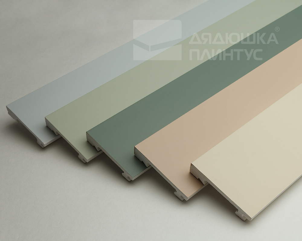 Плинтус из полистирола высокой плотности Волшебная Палочка. Окрашенная. 80мм 2м. RAL 7036