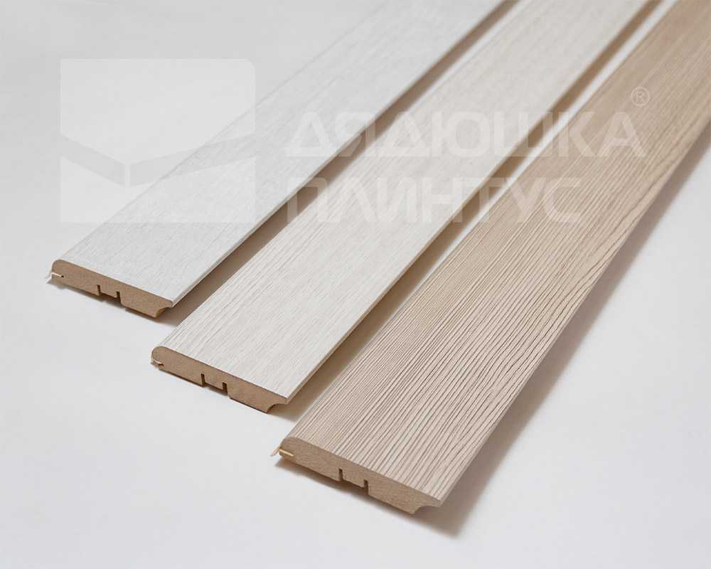 Плинтус МДФ Смартпрофайл Хайд 80М 80мм 2,4м ПМК 03 Дуб Филадельфия коньяк