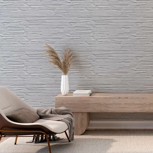 Панель ПВХ ГРЕЙС 980*500 10шт/уп Сланец Кварцит белый. Цена указана за 4,9 м²