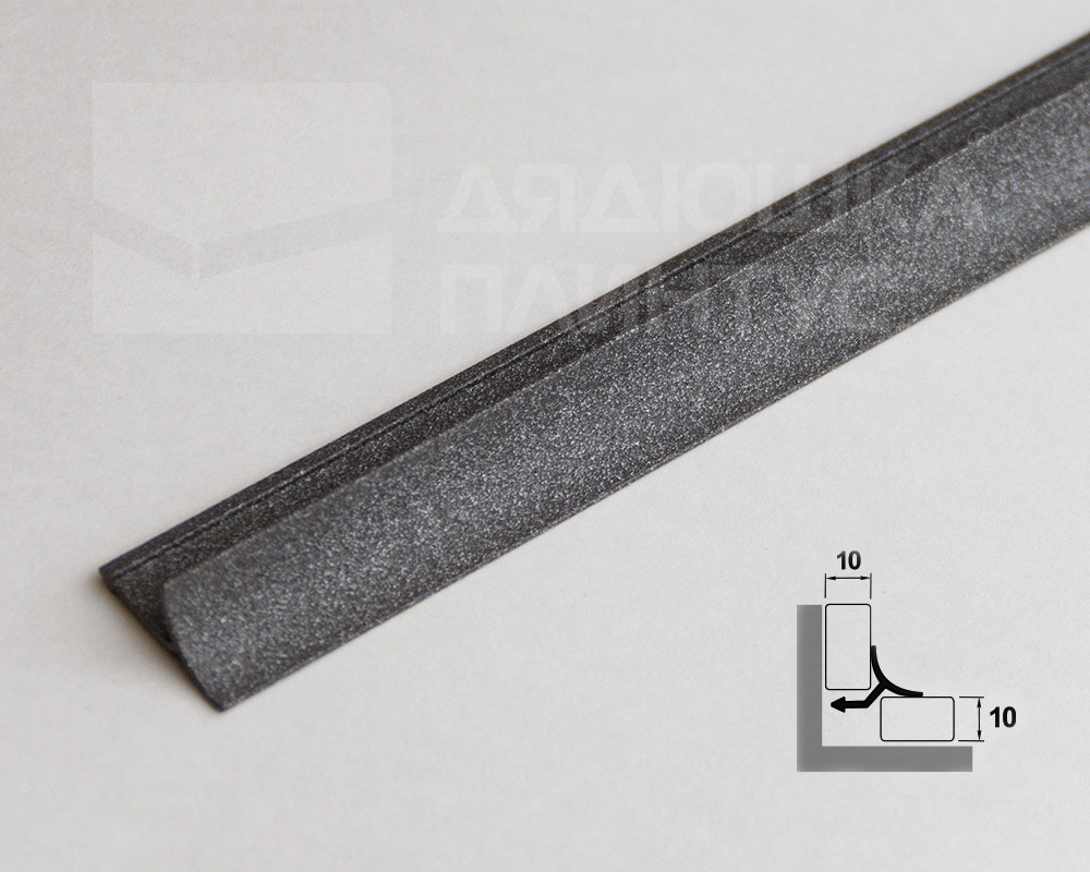 Алюминиевый внутренний профиль универсальный ПО-В9 (72276PX)  серый муар 2,7 м.