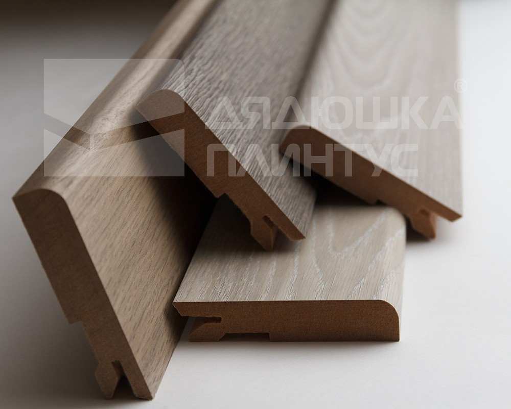 Плинтус МДФ Лука Пл 100-1МДФ.2700.Point line 24040 Дуб кантри белый